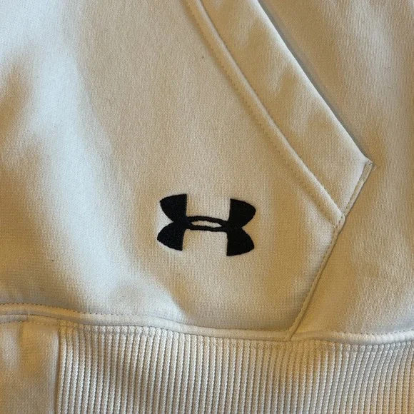 Under Armor Adults White Pink XL Full Zip Hoodie Longsleeves Solid Logo Jacket‎ - Picture 3 of 10